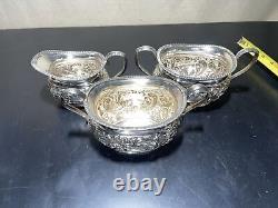Sheffield LB 6 E. P (E. P. N. S) Silver Plate Tea Service Coffee/Teapot Set Of 3