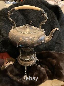 Sheffield Plate Georgian English Hand Chased Ornate Hot Water Tea Coffee Urn
