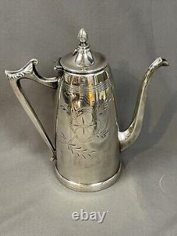 Sheffield Silver Plate Tea/Coffee/Chocolate Set, Hallmarked Key 21 & Tray 3127