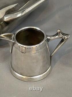 Sheffield Silver Plate Tea/Coffee/Chocolate Set, Hallmarked Key 21 & Tray 3127