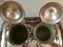 Sheridan Silver on Copper Coffee and Tea Set with Tray