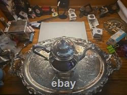 Sheridan Silverplated Coffee And Tea Pot With Tray