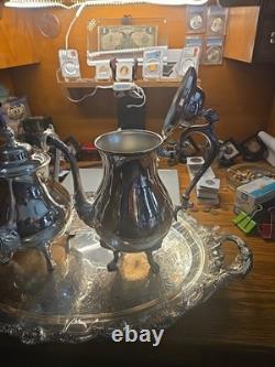 Sheridan Silverplated Coffee And Tea Pot With Tray