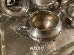 Silver Birmingham Company Silver On Copper 6 Piece Tea Coffee Set