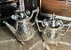 Silver Coffee Tea Set Qty 2 Aztec Spanish Mexican Theme Triple Silver Plate