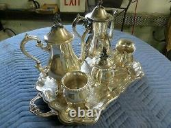 Silver Plate 5 Piece Tea Service