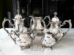 Silver Plate Coffee Tea Service Set Towle Grand Duchess 5 Piece Set