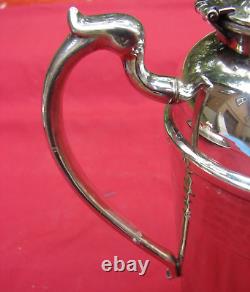 Silver Plate Coffee Tea Set 4 Pieces with Serving Tray