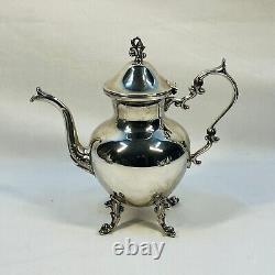 Silver Plate Coffee and Tea Set of 4 plus Butler Tray