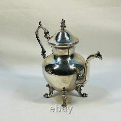 Silver Plate Coffee and Tea Set of 4 plus Butler Tray