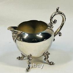 Silver Plate Coffee and Tea Set of 4 plus Butler Tray