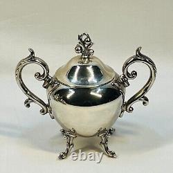 Silver Plate Coffee and Tea Set of 4 plus Butler Tray