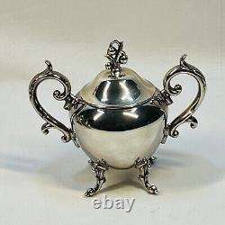 Silver Plate Coffee and Tea Set of 4 plus Butler Tray