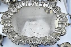 Silver Plate Complete 6pc. Floral Coffee and Tea Set