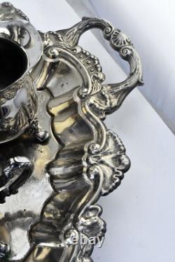 Silver Plate Complete 6pc. Floral Coffee and Tea Set