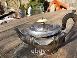 Silver Plate Elkington & Co Hallmarked Tea Pot Creamer Milk Jug Sugar Bowl Set