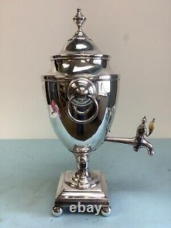 Silver Plate Footed Tea Urn 15 Tall