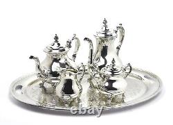 Silver Plate Gorham Silver Duchess Coffee and Tea Set on Tray SLV273