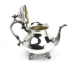 Silver Plate Gorham Silver Duchess Coffee and Tea Set on Tray SLV273