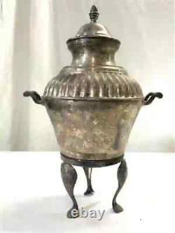 Silver Plate Samovar Hot Water Tea Coffee Urn Italy Antique