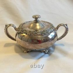 Silver Plate Tea Coffee Service Set with Tray New Beverly Manor Wilcox 6 Pieces