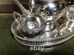 Silver Plate Tea / Coffee Set With Tray