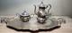 Silver Plate Tea Pot Serving Gorham Rosewood Tray Yc1604 Yc1603 Yc1601 Yc1607