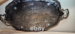 Silver Plate Tea Pot Serving Gorham Rosewood Tray YC1604 Yc1603 Yc1601 Yc1607