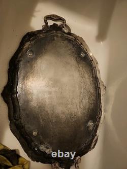 Silver Plate Tea Pot Serving Gorham Rosewood Tray YC1604 Yc1603 Yc1601 Yc1607
