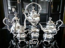 Silver Plate Tea Set Coffee Service Set With Tilting Pot Michael C Fina