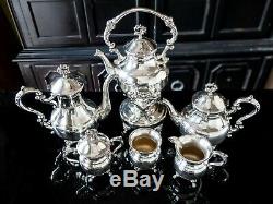 Silver Plate Tea Set Coffee Service Set With Tilting Pot Michael C Fina