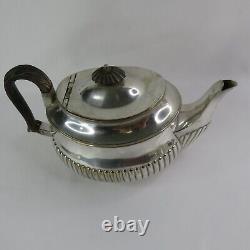 Silver Plate Tea Set Tea Pot with Matching Creamer and Sugar King George III