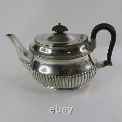 Silver Plate Tea Set Tea Pot with Matching Creamer and Sugar King George III