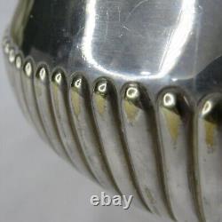 Silver Plate Tea Set Tea Pot with Matching Creamer and Sugar King George III
