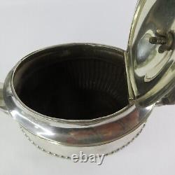 Silver Plate Tea Set Tea Pot with Matching Creamer and Sugar King George III