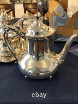 Silver Plate Tea Set with tray