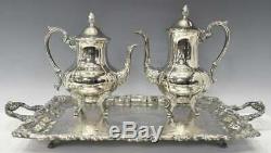 Silver Plate Tea and Coffee Service Set 5 Pieces