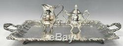 Silver Plate Tea and Coffee Service Set 5 Pieces