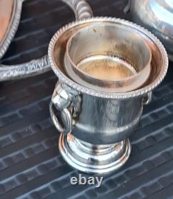 Silver Plate Viners Sheffield Tea Coffee Sugar Candle Harbour Large Tray 9 ITEMS