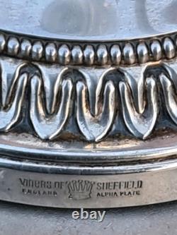 Silver Plate Viners Sheffield Tea Coffee Sugar Candle Harbour Large Tray 9 ITEMS