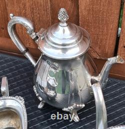 Silver Plate Viners Sheffield Tea Coffee Sugar Candle Harbour Large Tray 9 ITEMS