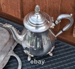 Silver Plate Viners Sheffield Tea Coffee Sugar Candle Harbour Large Tray 9 ITEMS