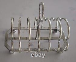 Silver Plate tea set with Tray Six Division Toast Rack Floral Tray x 6