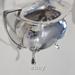 Silver Plate tea set with Tray Six Division Toast Rack Floral Tray x 6