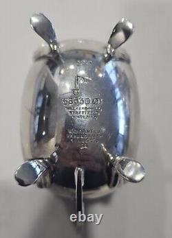 Silver Plate tea set with Tray Six Division Toast Rack Floral Tray x 6