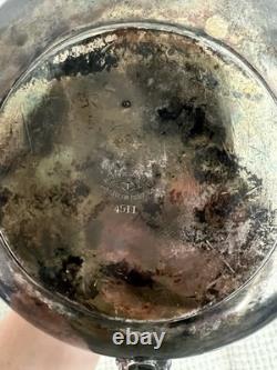 Silver Plated Coffee Tea Antique James W Tufts Quadruple Plate 4pc Serving. 4511