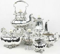 Silver Plated Large Tea Coffee Set With Spirit Kettle William IV Style