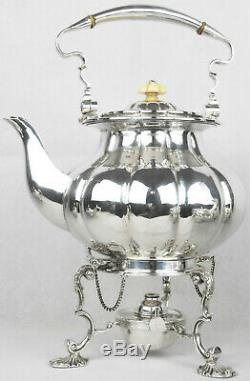 Silver Plated Large Tea Coffee Set With Spirit Kettle William IV Style