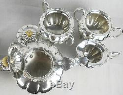 Silver Plated Large Tea Coffee Set With Spirit Kettle William IV Style