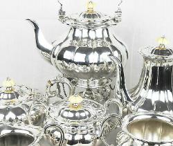 Silver Plated Large Tea Coffee Set With Spirit Kettle William IV Style